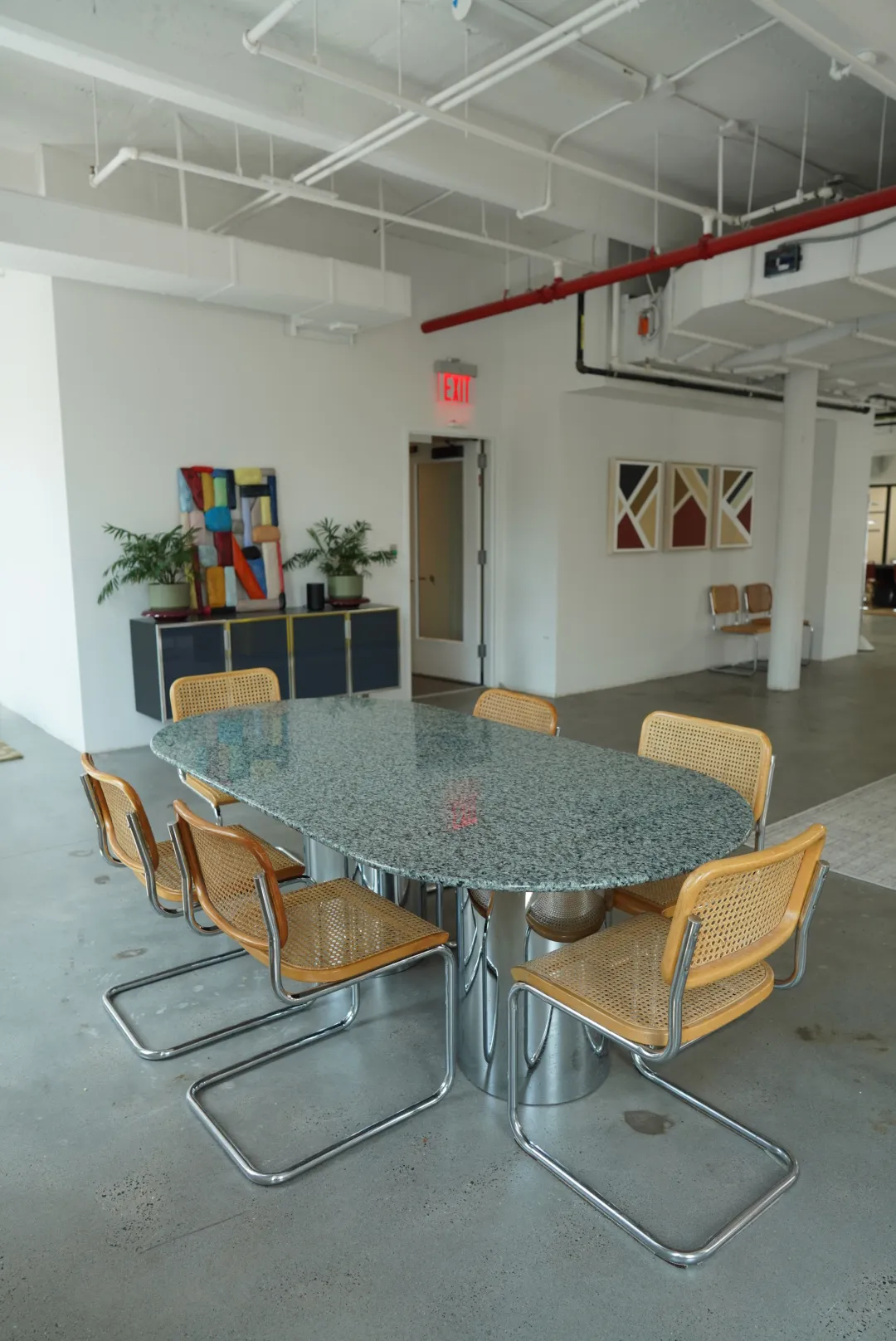 Granite Top Dining/Conference Table — Leon Rosen for Pace