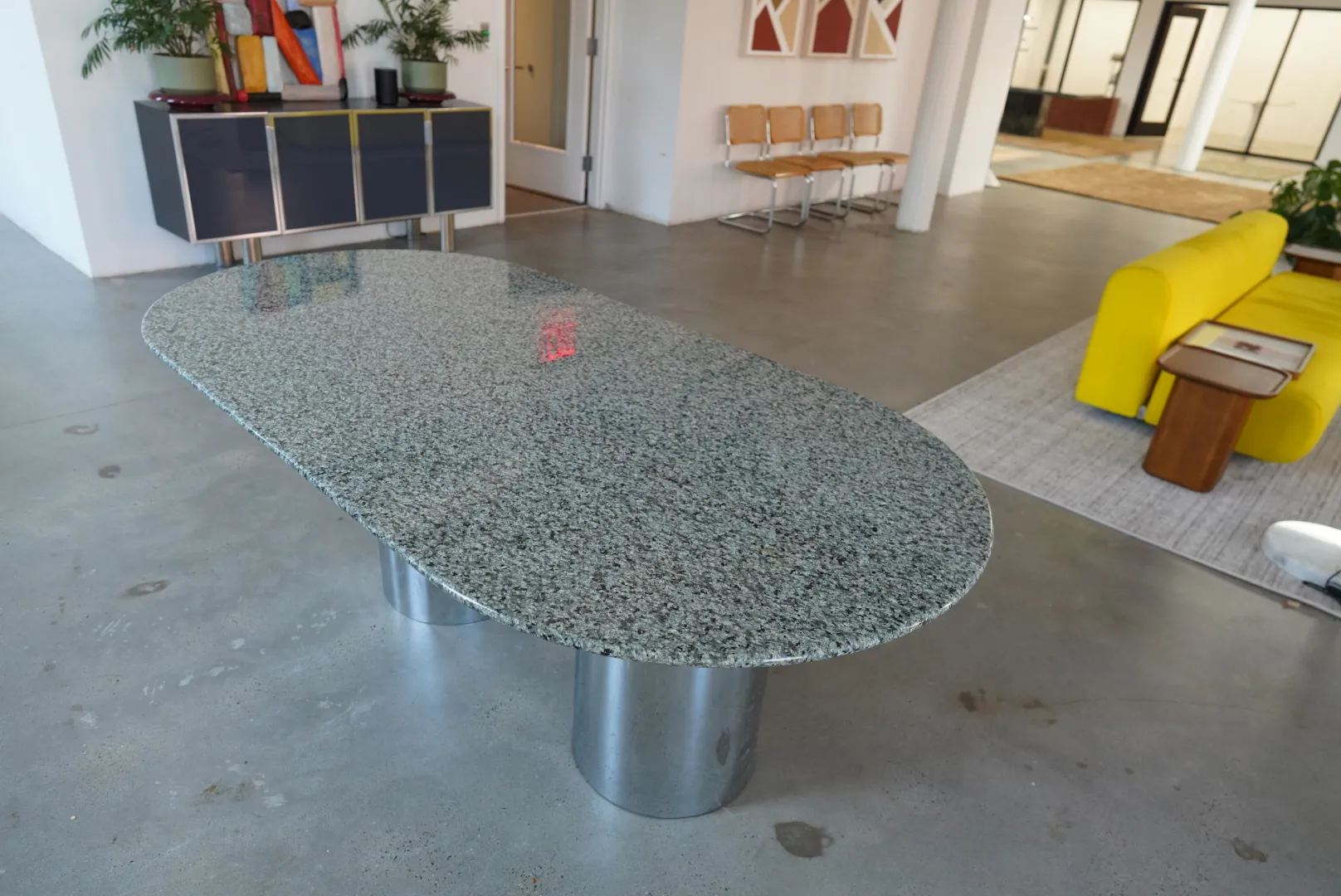 Granite Top Dining/Conference Table — Leon Rosen for Pace — view 7