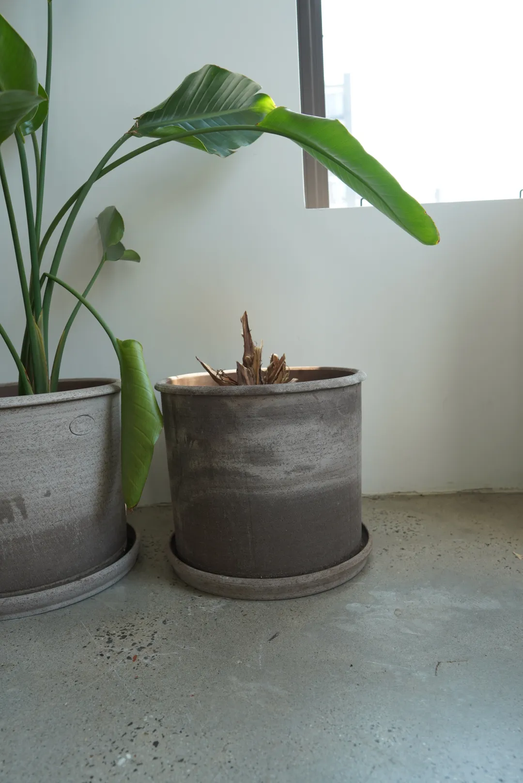 Bergs Potter Large Gray Terracotta Planters — view 3