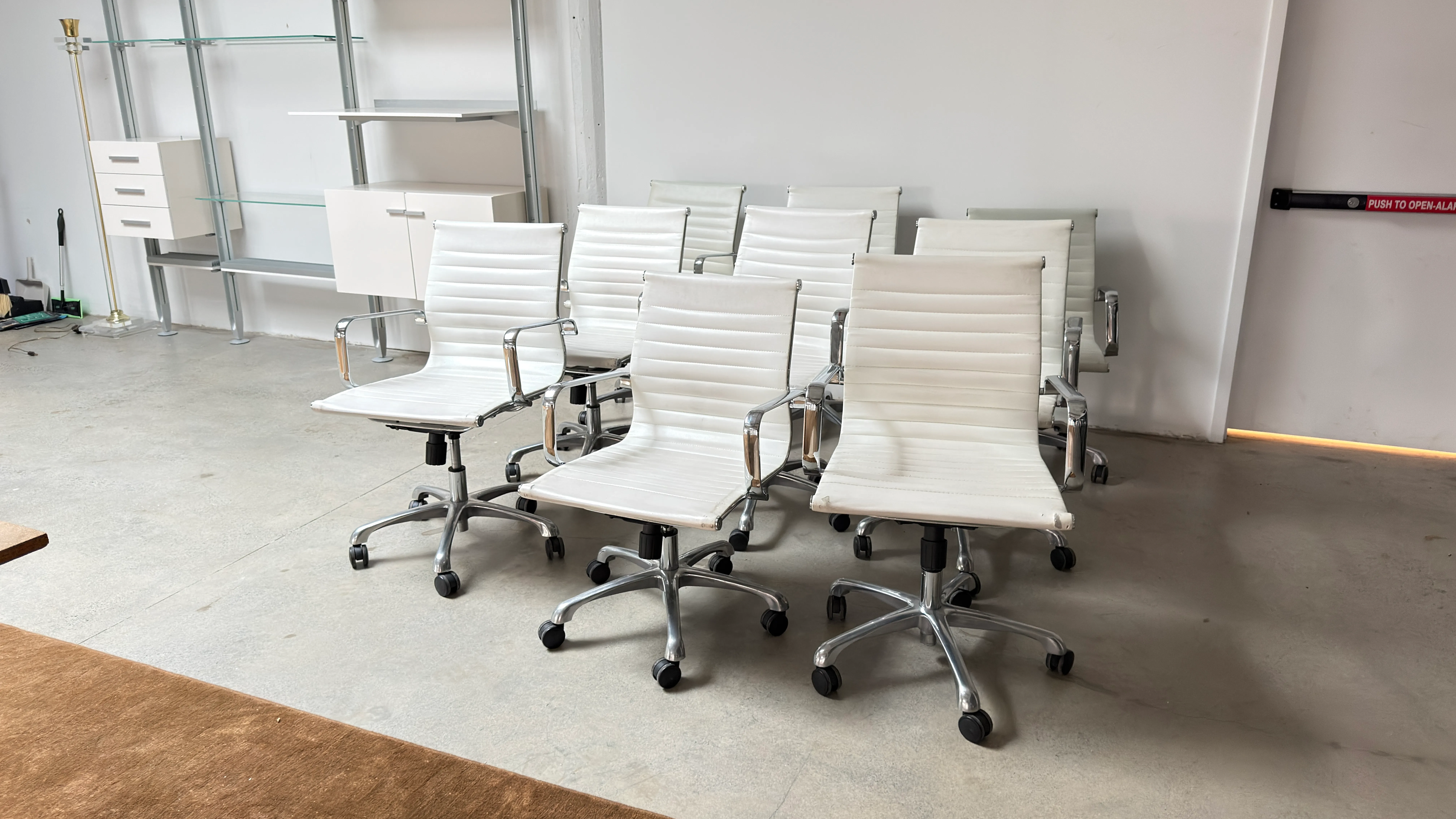 White Office Rolling Chairs — view 4