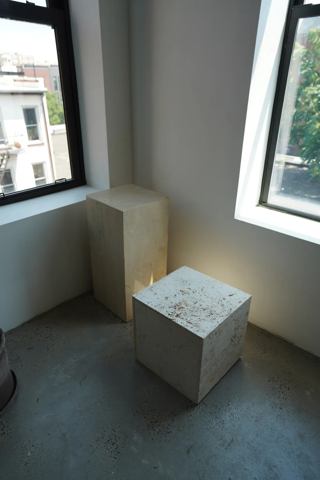 Travertine Pedestals — view 2