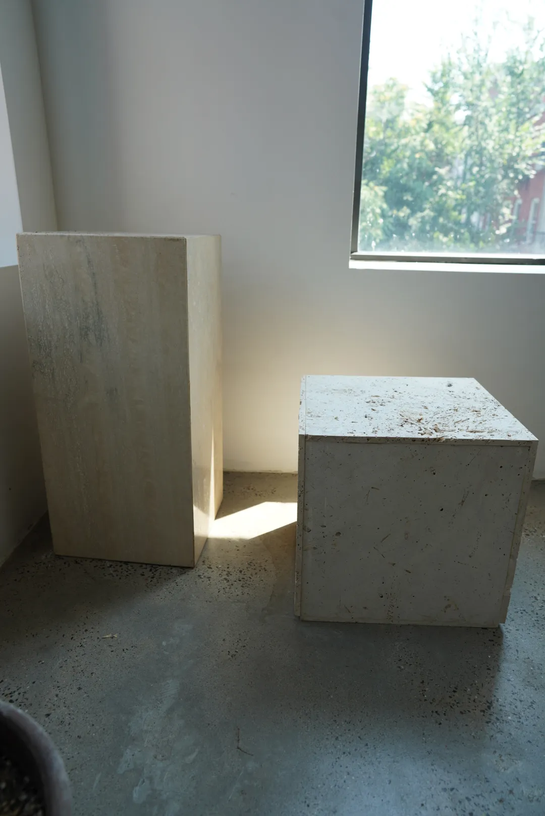 Travertine Block Tables — view 3