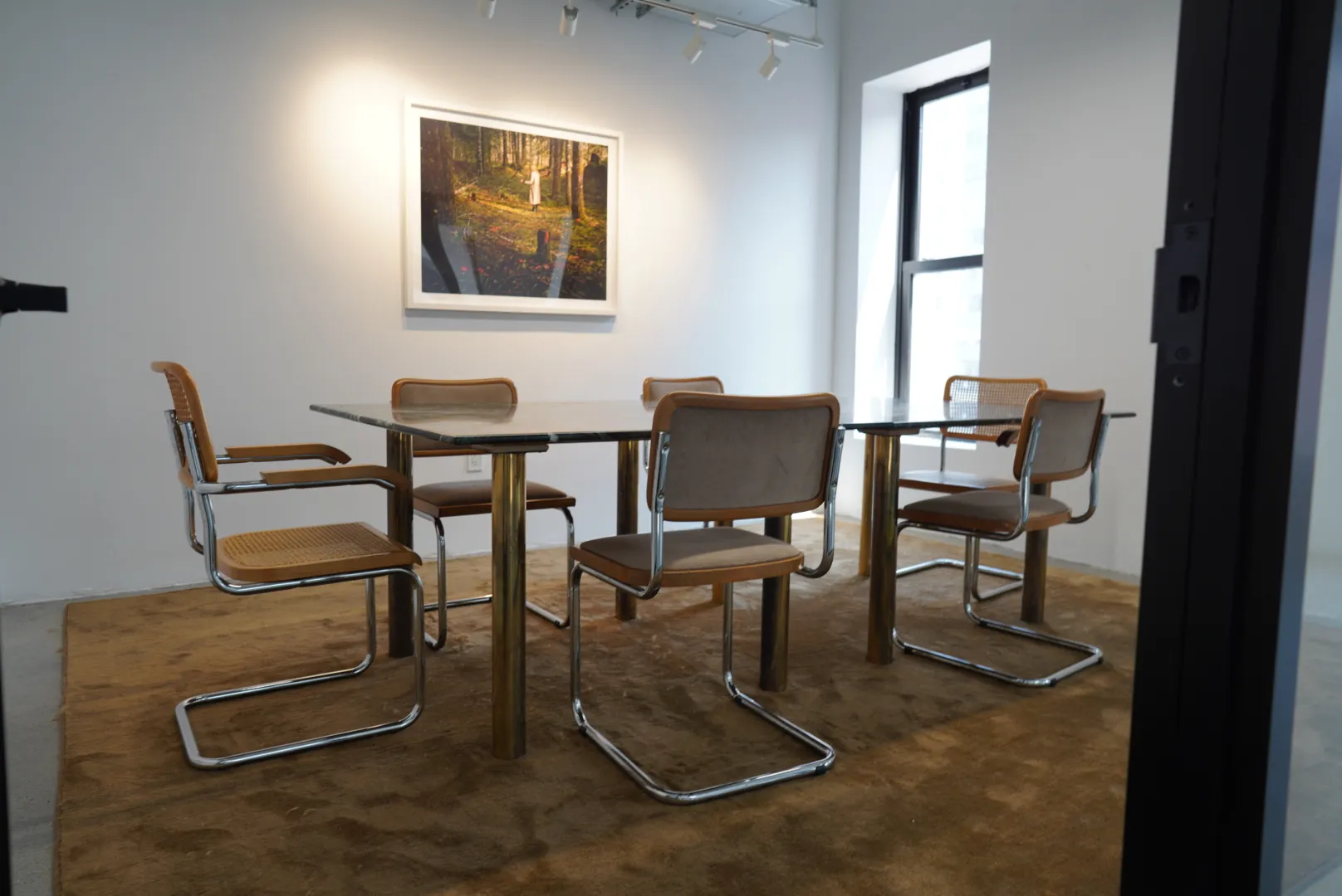 Green Marble Tables with Brass Legs — view 4