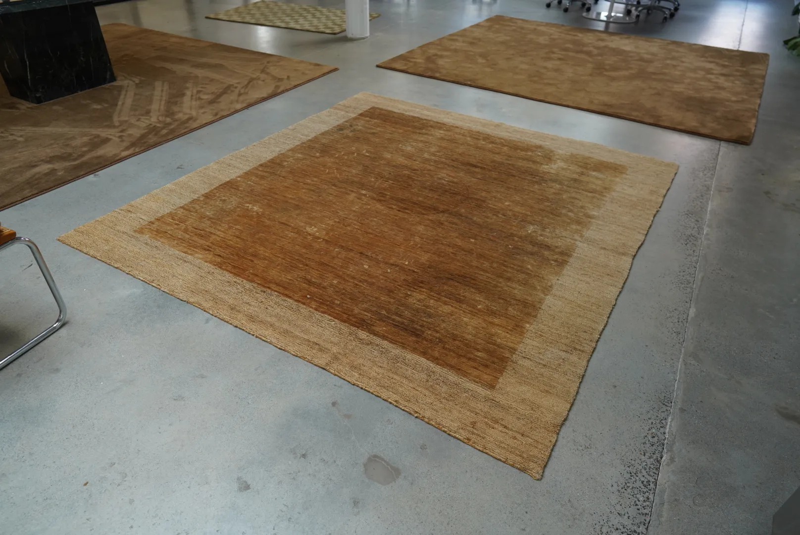 Vintage Golden Silk Rug