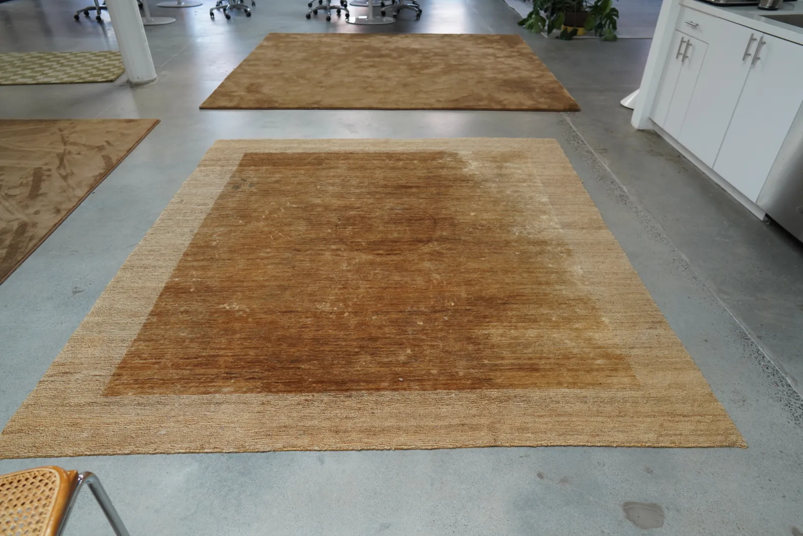 Vintage Golden Silk Rug — view 2