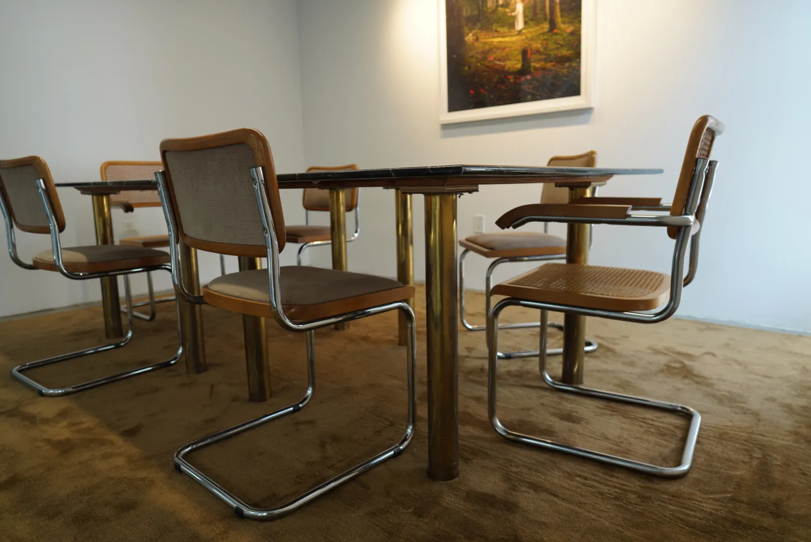 Caned Chesca Chairs with Arms — view 2