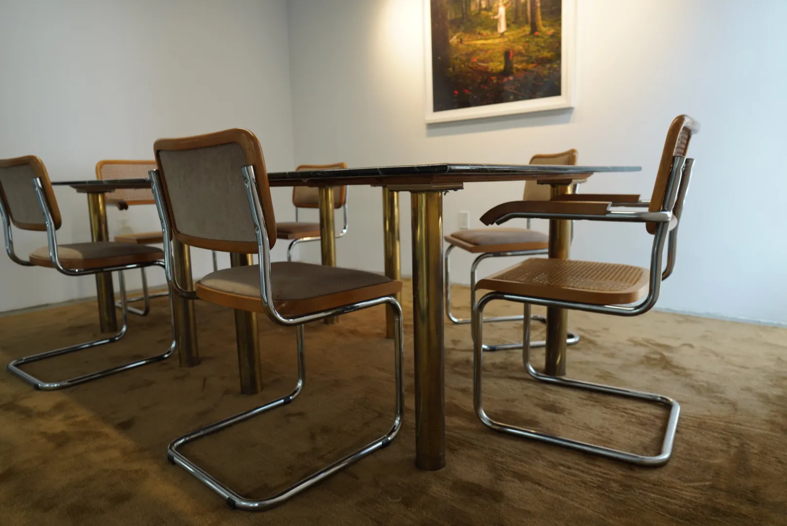 Caned Chesca Chairs with Arms — view 3