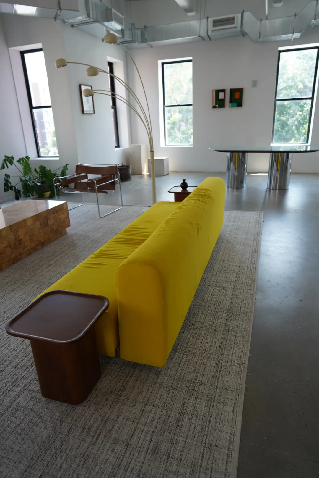 Vintage Knoll Yellow Sofa — view 2