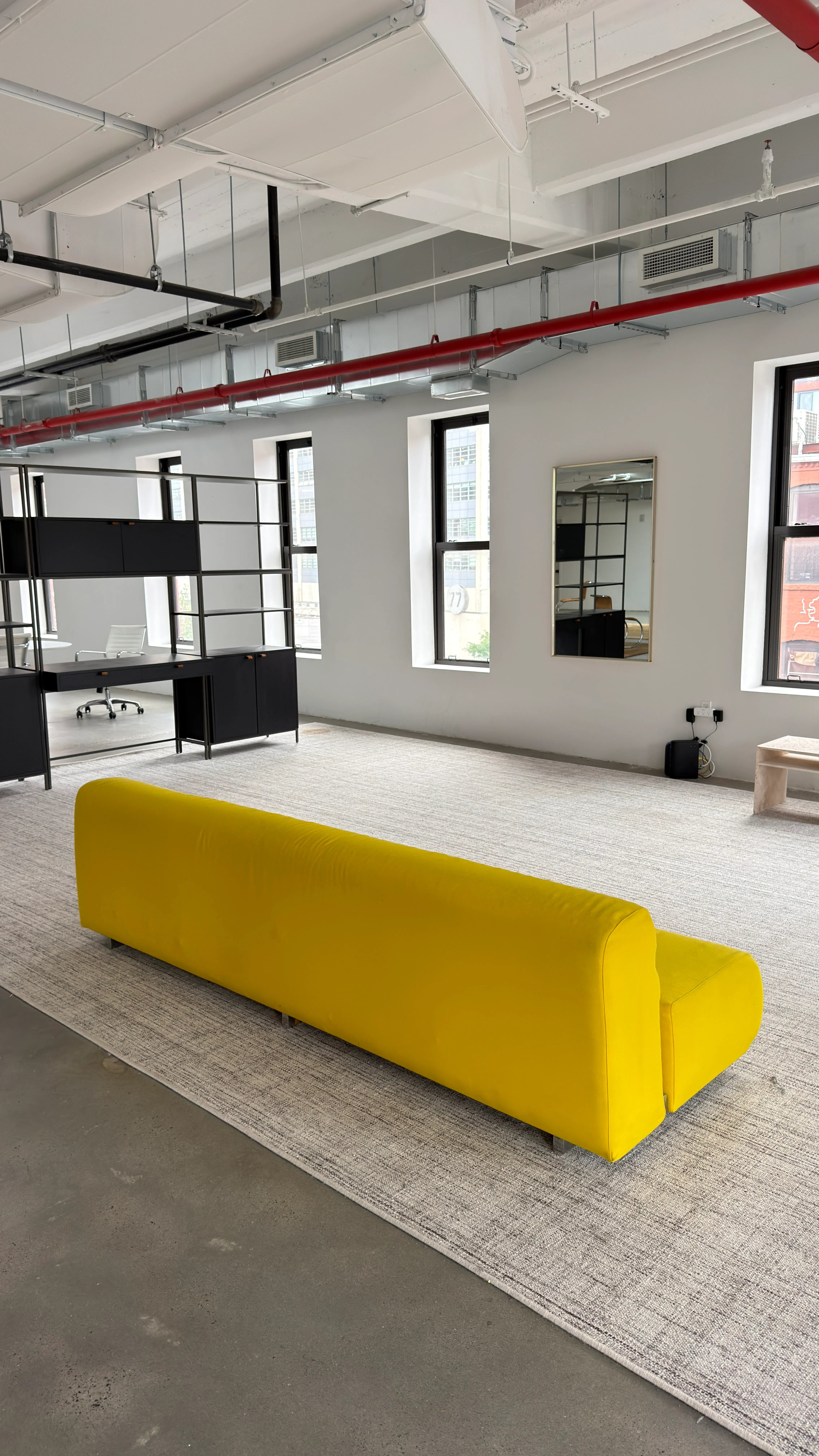 Vintage Knoll Yellow Sofa — view 2