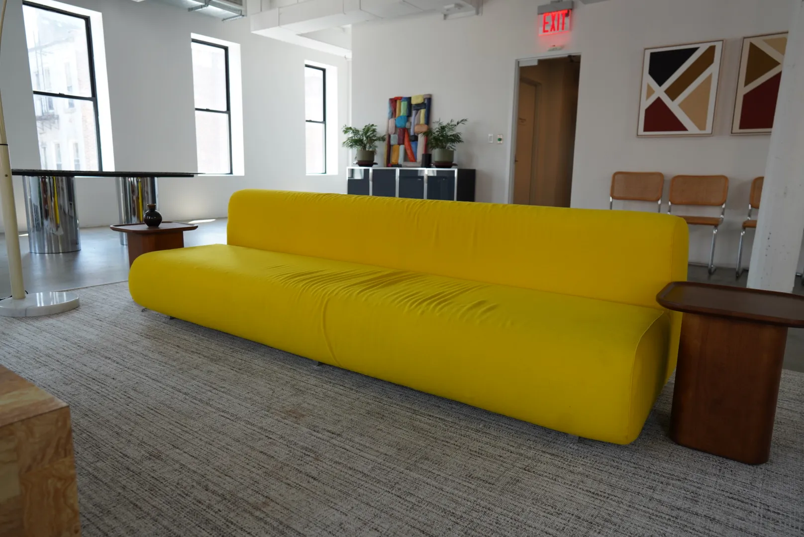 Vintage Knoll Yellow Sofa — view 3