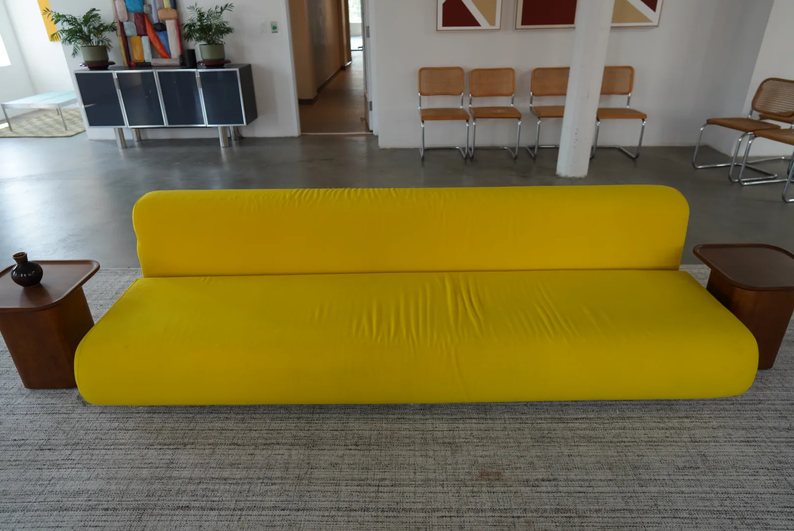 Vintage Knoll Yellow Sofa — view 4