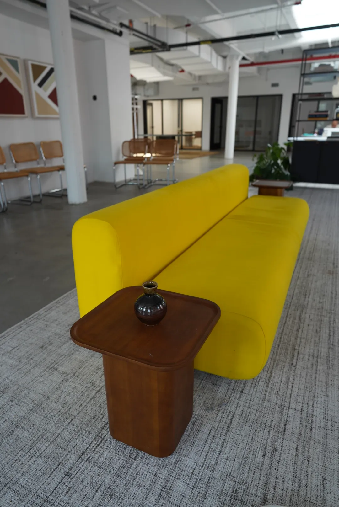 Vintage Knoll Yellow Sofa — view 5