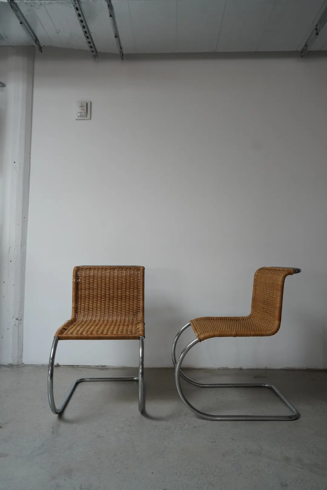 Caned Mies van der Rohe Cantilever Chairs